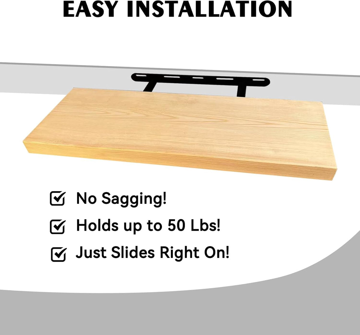 BGMG Wood Floating Shelves for Wall 18 inch, Rustic Wooden Wall Mount Shelves for Bathroom Living