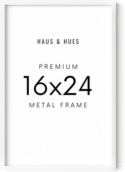 HAUS AND HUES 16x24 White Picture Frame - White 16x24 Frame Aluminum, Vertical & Horizontal