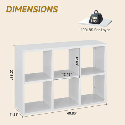 4 Cube Book Shelf - High-Strength Steel Cube Storage Organizer with Open Display Shelves for Living
