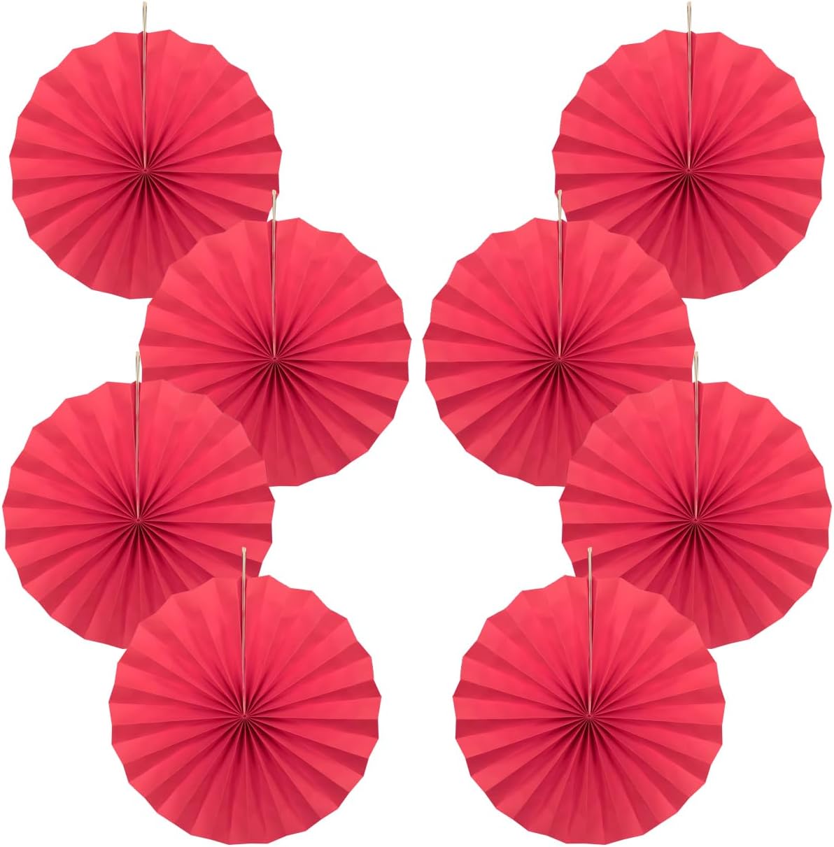 Red Birthday Decorations,DIY Red Paper Fans Hanging Decoration ,Party Supplies Party Fans 12in