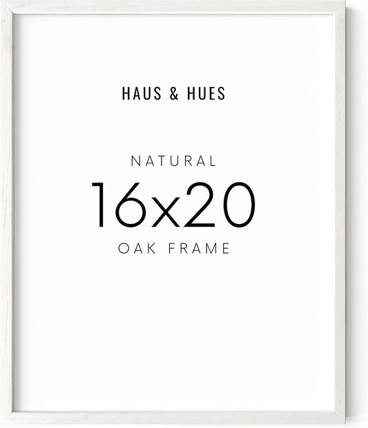 HAUS AND HUES 16x20 White Picture Frame - 16x20 White Frame 16x20, Wooden Picture Frames, White