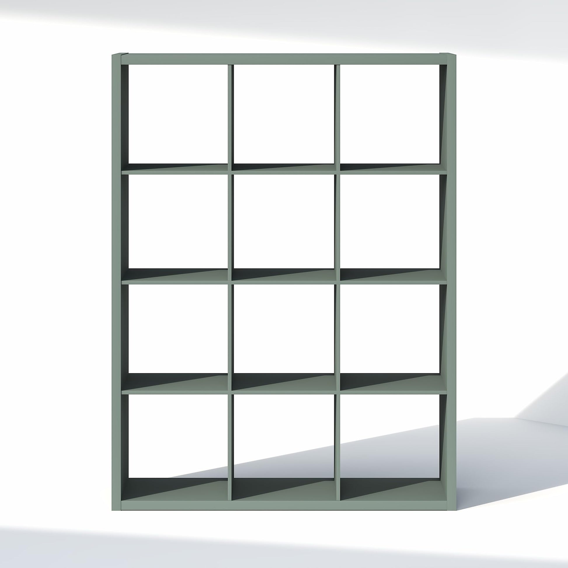 Furinno Cubic Extra Thick 12-Cube Closet Organizers and Storage, Sage Green