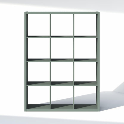 Furinno Cubic Extra Thick 12-Cube Closet Organizers and Storage, Sage Green