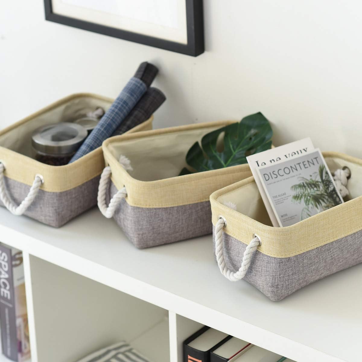 Fabric Storage Baskets for Organizing(6 Pack) Small Baskets for Shelves,storage, Laundry, Nursery