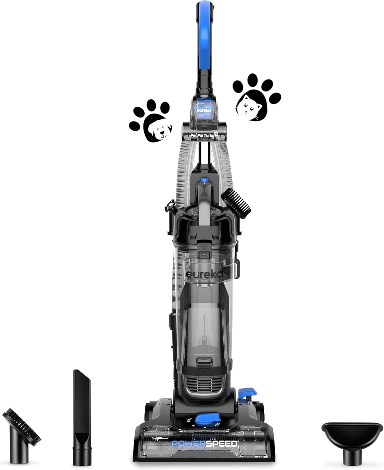 Eureka PowerSpeed Lightweight Upright Vacuum Cleaner for Carpet and Hard Floor, Powerful Bagless