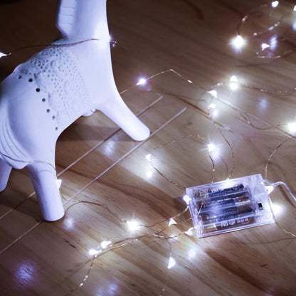 Led Fairy Lights Battery Operated, 2 Packs Mini Battery Powered Copper Wire Starry Fairy Lights for