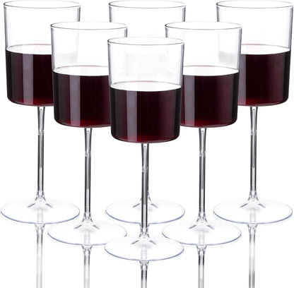Ciaell 12 Pack Clear Plastic Wine Glasses - 14Oz Plastic Wine Glasses with Stem - Disposable