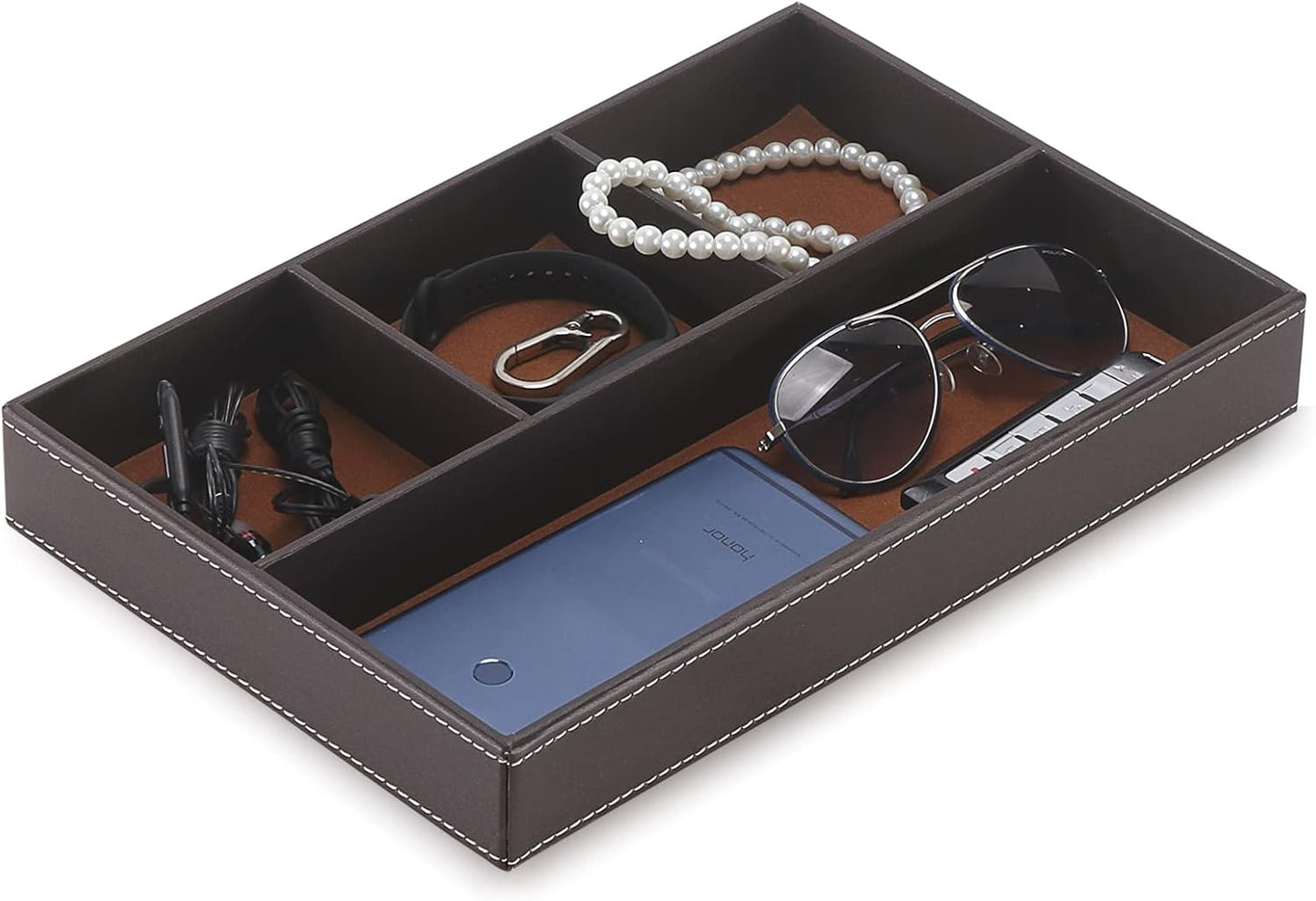 Desktop Storage Organizer, Nightstand or Dresser Organizer, Valet Tray, Entry Table Organizer