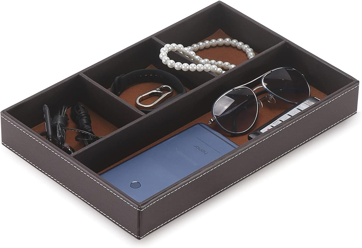 Desktop Storage Organizer, Nightstand or Dresser Organizer, Valet Tray, Entry Table Organizer