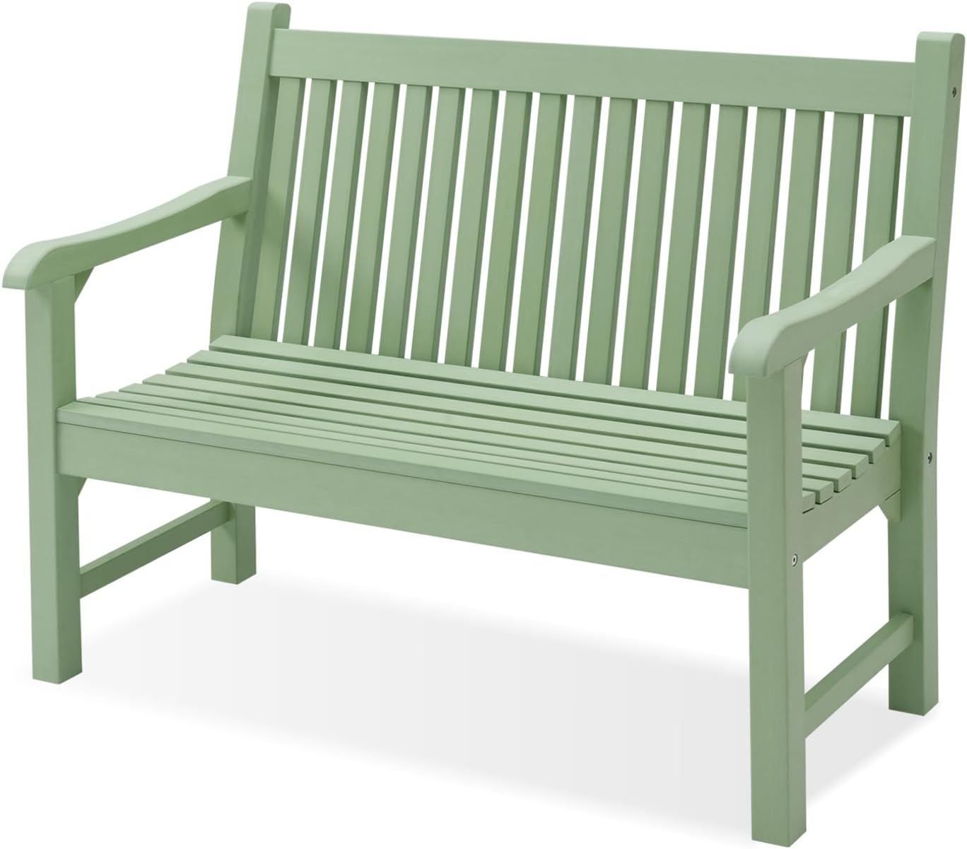 Psilvam Garden Bench, 2-Person Poly Lumber Patio Bench, All-Weather Outdoor Bench That Never Rot