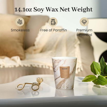 M&SENSE NoirAir Scented Candles for Home, Lead-Free Wick Highly Scented Jar Candles, 14.1 Oz 80