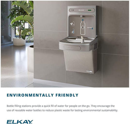 Elkay EZS8WSLK ezH2O Bottle Filling Station with Single ADA Cooler Non-Filtered Refrigerated Light