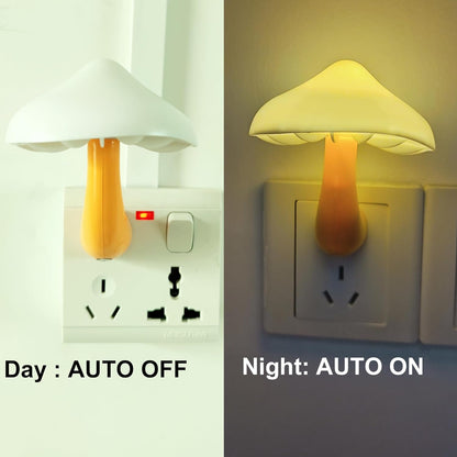 AUSAYE 3 Pack Sensor LED Night Light Plug in Lamp Mushroom Night Light for Adults Kids NightLight