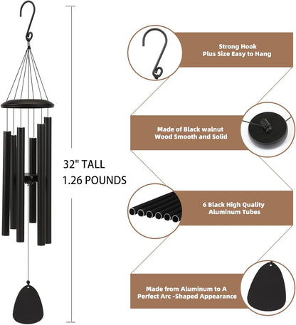 Wind-Chimes-Outdoor-Large-Decor, Deep Tone Soothing Melodic Tones Windchimes, Wind Chimes for