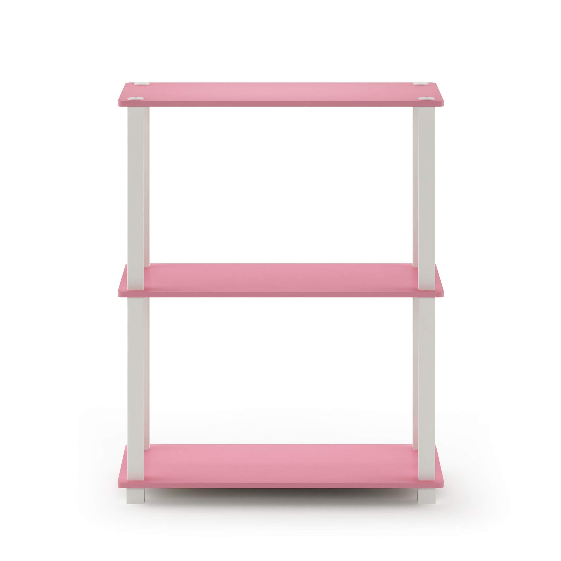 Furinno TURN-S-TUBE Storage Shelves, 3-Tier Book Shelf, Corner Shelf, Toolless Open Shelves, for