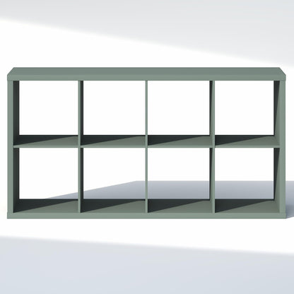 Furinno Cubic Extra Thick 8-Cube Closet Organizers and Storage, Sage Green