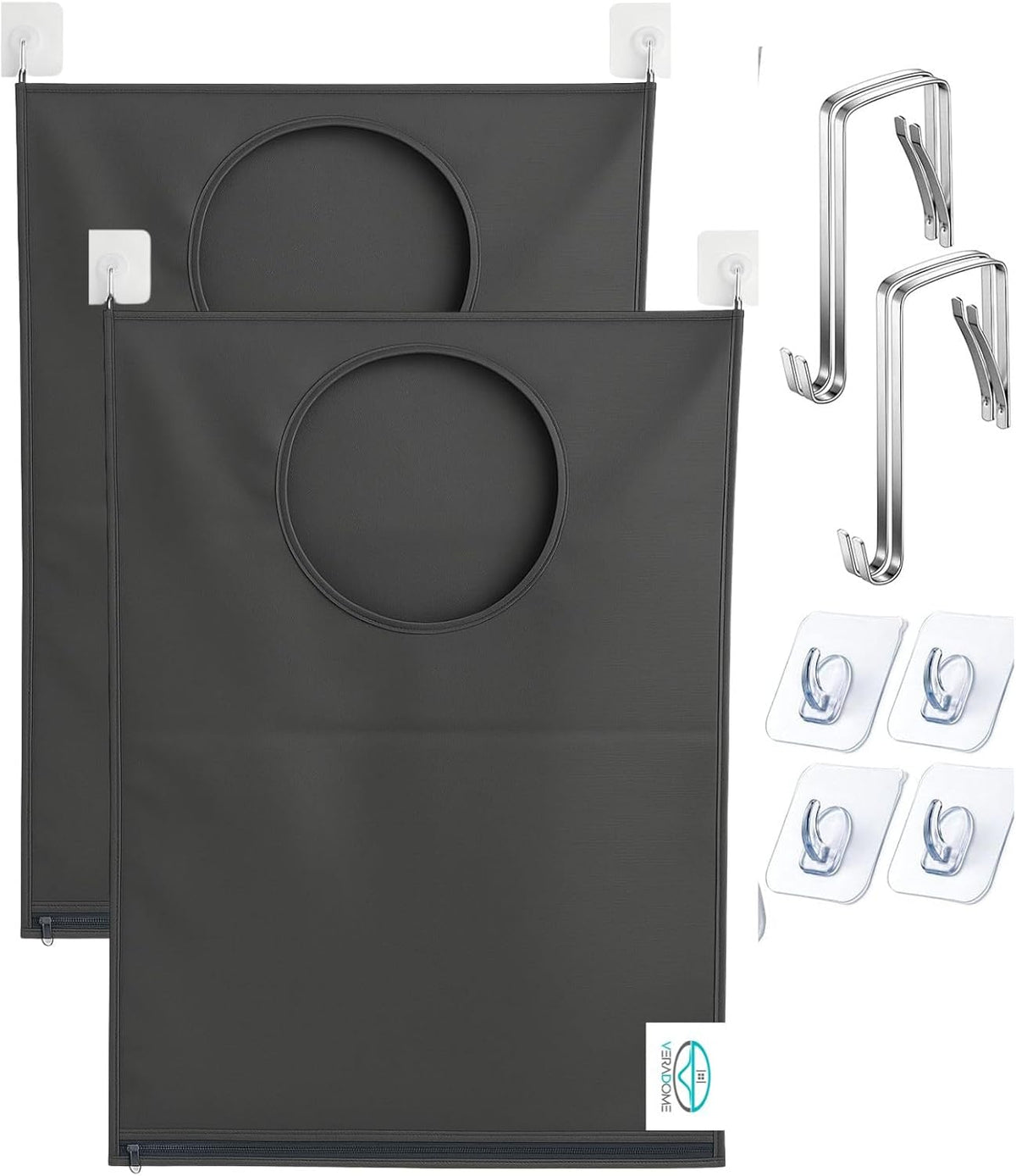 Hanging Laundry Hamper Bag – Space-Saving Dirty Clothes Storage with Free Adjustable Stainless