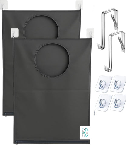 Hanging Laundry Hamper Bag – Space-Saving Dirty Clothes Storage with Free Adjustable Stainless