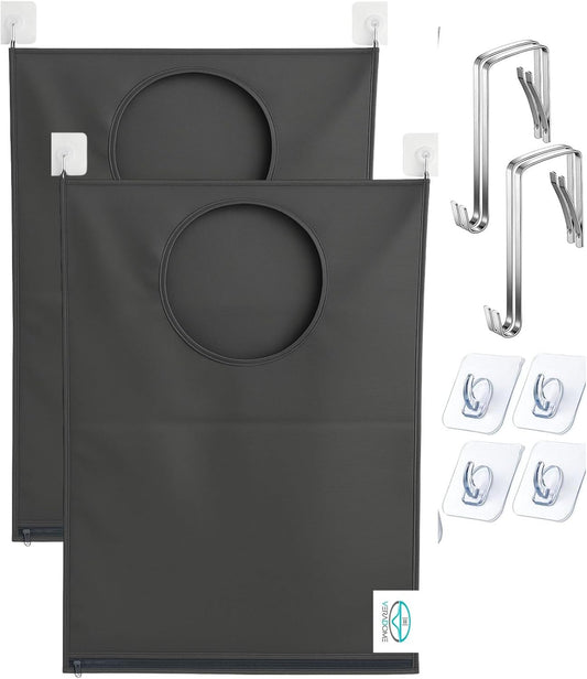 Hanging Laundry Hamper Bag – Space-Saving Dirty Clothes Storage with Free Adjustable Stainless