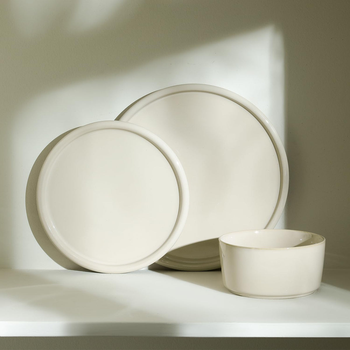 Stone Lain Eden 12-Piece Dinnerware Set Stoneware, Plates and Bowls Set, Dishwasher and Microwave