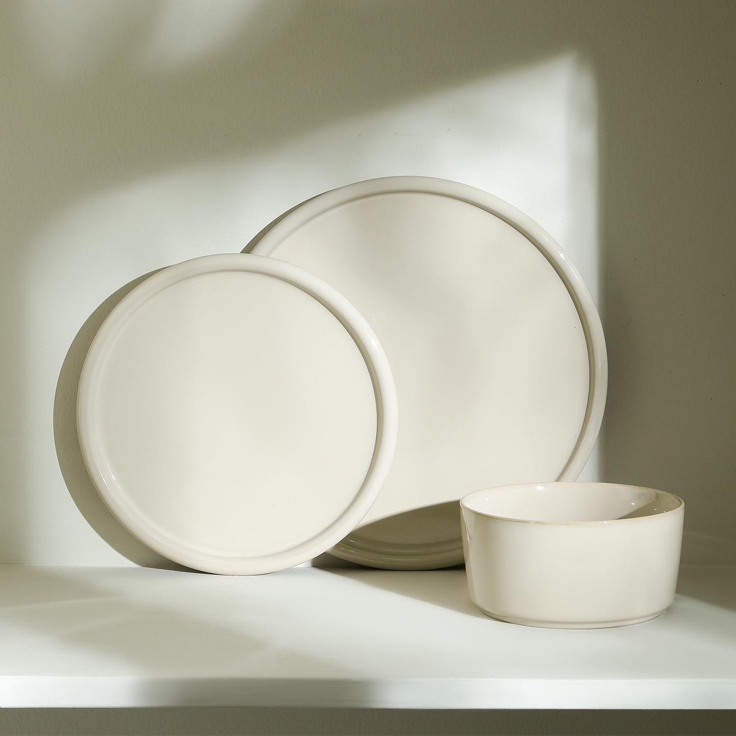 Stone Lain Eden 12-Piece Dinnerware Set Stoneware, Plates and Bowls Set, Dishwasher and Microwave