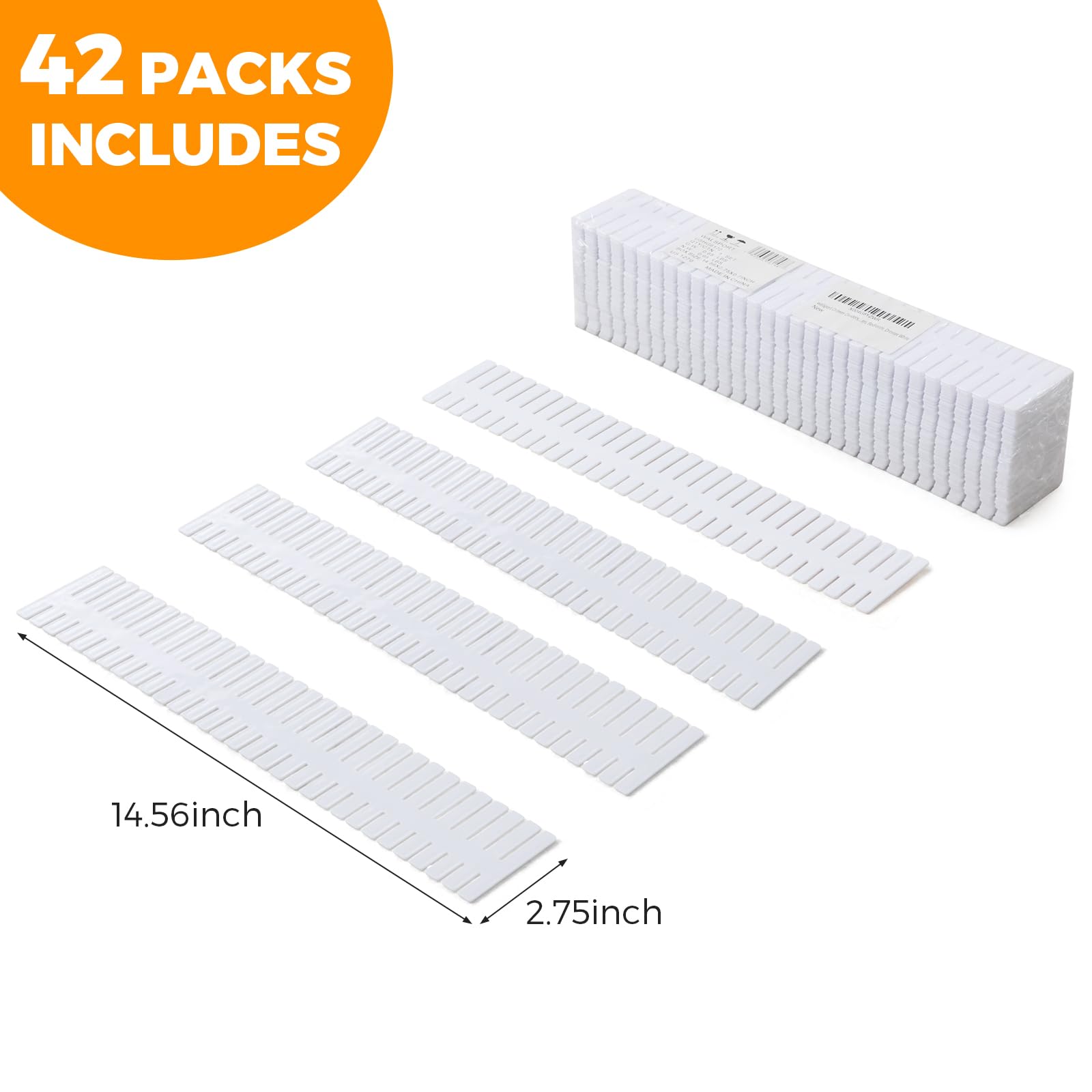 walsport 42PCS Adjustable Drawer Dividers Organizer for Kitchen, Bedroom, Dresser, Socks
