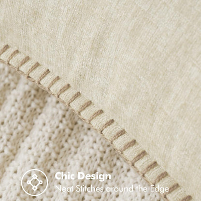 MIULEE Pack of 2 Christmas Pillow Covers 18x18 Inch Cream White Farmhouse Decorative Throw Pillow