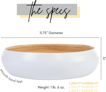 Fruit Bowl For Kitchen Counter, Decorative Bowl, Large Serving Bowl Or Fruit Basket For Kitchen