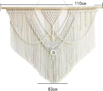 guzhiou large macrame wall hanging - Boho Tapestry Macrame Wall Decor Art- Chic Bohemian Handmade