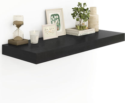 Heimlove Black Bathroom Shelves Floating Shelves for Wall Shelf Over Toilet Long Wall Mounted