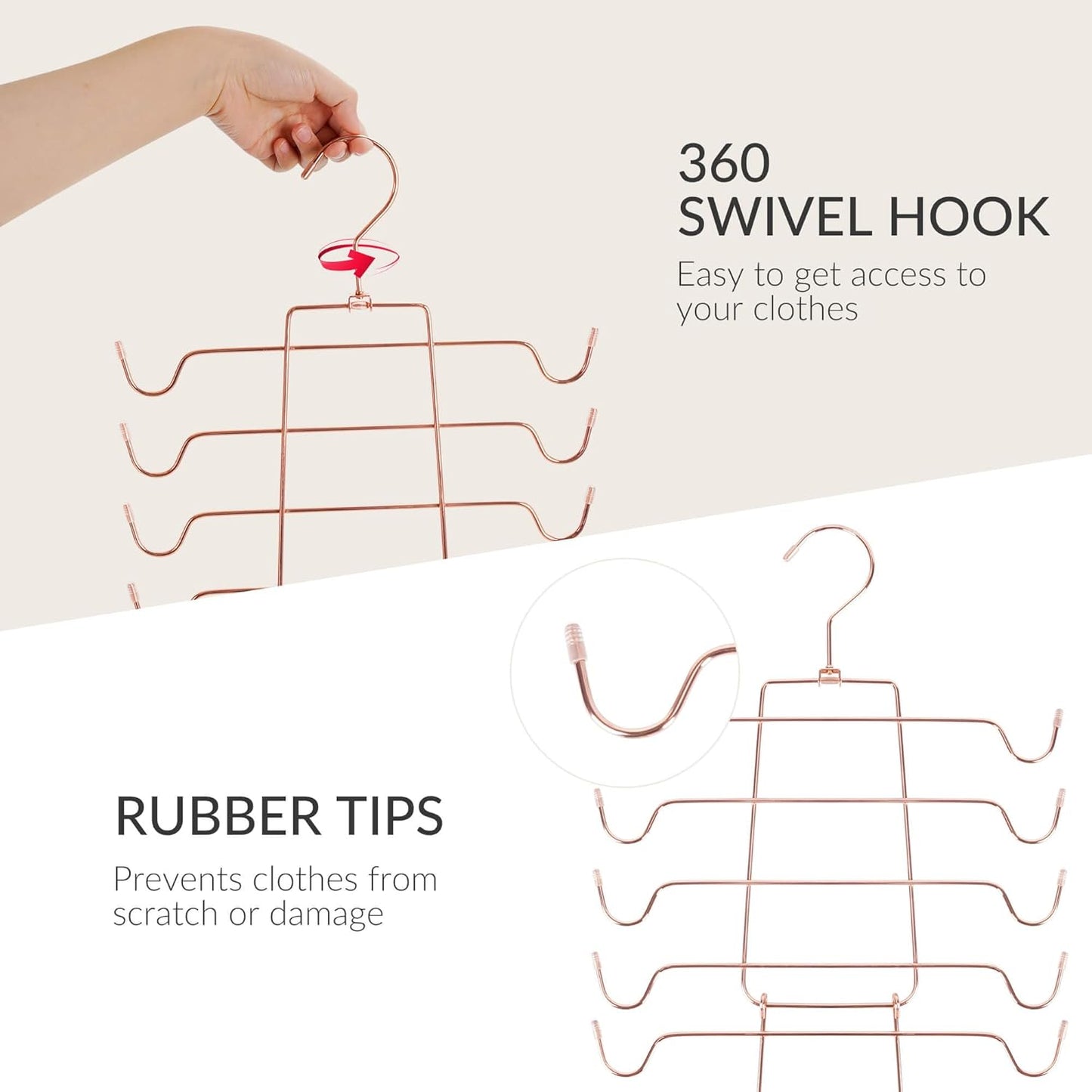 ZEDODIER 3 Pack Tank Top Hanger, Space Saving Bra Hangers, Non-Slip Hanging Sport Bras Holder