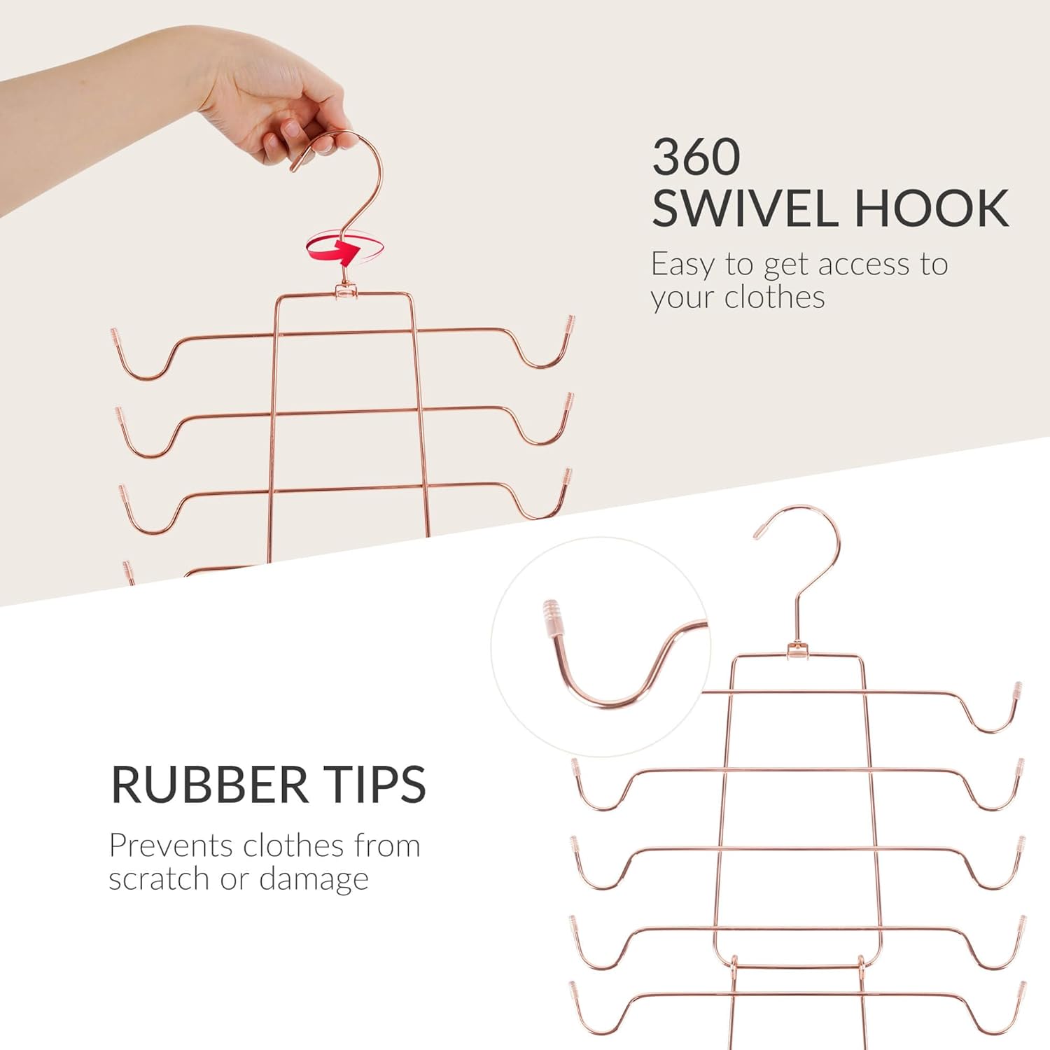 ZEDODIER 3 Pack Tank Top Hanger, Space Saving Bra Hangers, Non-Slip Hanging Sport Bras Holder