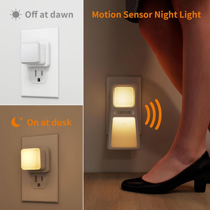 Dawnrise 3 Pack 5-in-1 Power Failure Night Light, Multifunctional Motion Sensor Nightlights, Plug