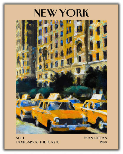 Retro Vintage New York Wall Art Print - 11x14 Unframed Poster - New York City Souvenirs, Cute
