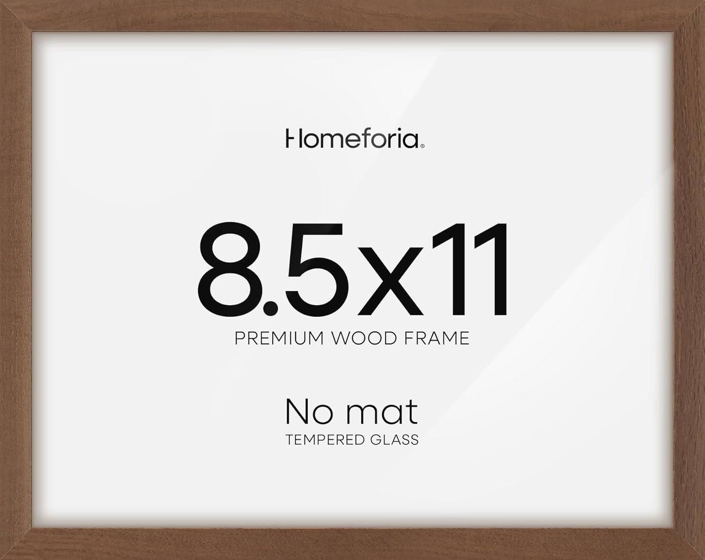 Homeforia Diploma Frame 8.5 x 11 Brown Wood, High End Dark Oak 8.5x11 Certificate Frames, 11x8.5