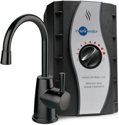 InSinkErator Stainless Steel Tank, H250MBLK-SS HOT250 System, Single-Handle Matte Black Faucet with