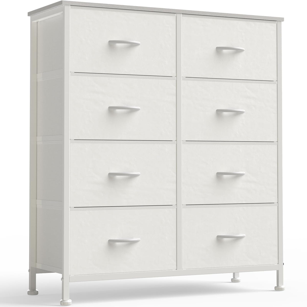 OLIXIS 8 Drawer Storage Dresser for Bedroom, White Closet Organizers Units