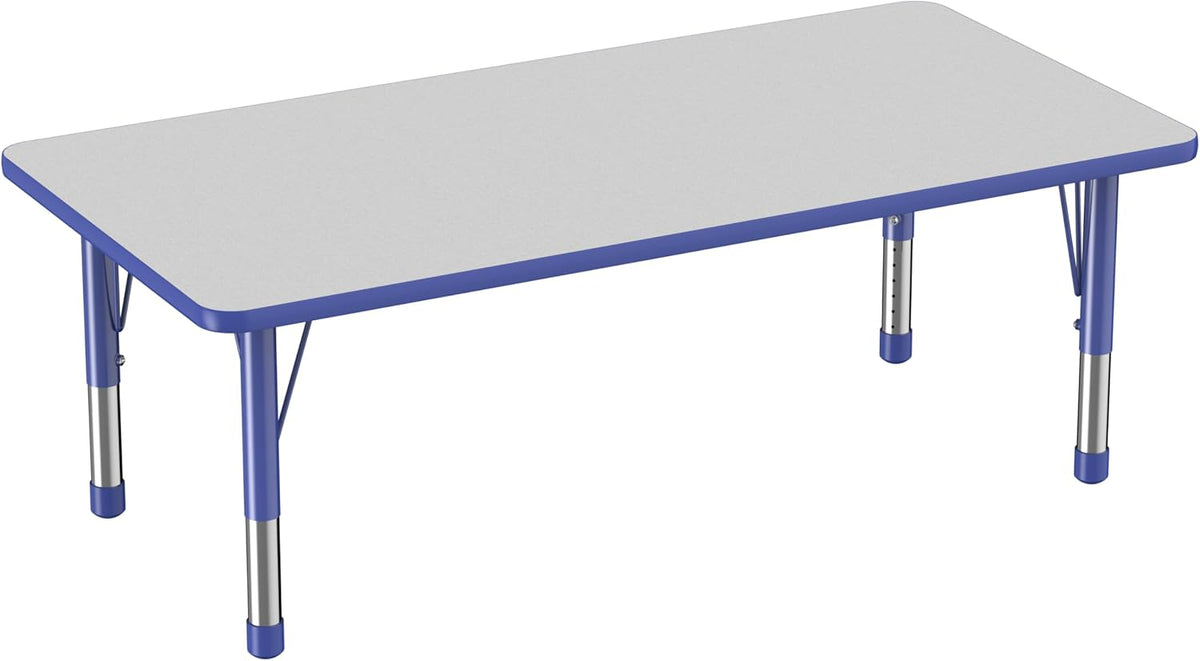 FDP Rectangle Activity School and Classroom Kids Table (30 x 60 inch), Toddler Legs, Adjustable