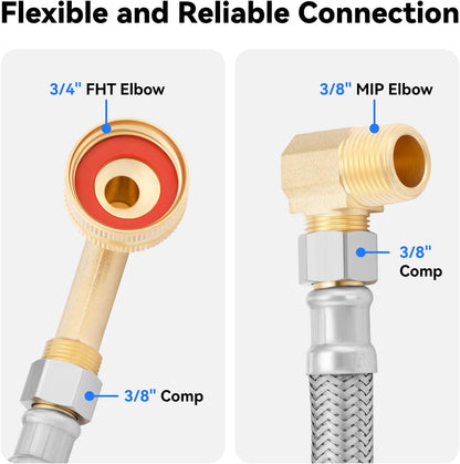 Solimeta Universal Dishwasher Installation Kit ??6ft Stainless Steel Inlet Hose + 6ft Drain Hose