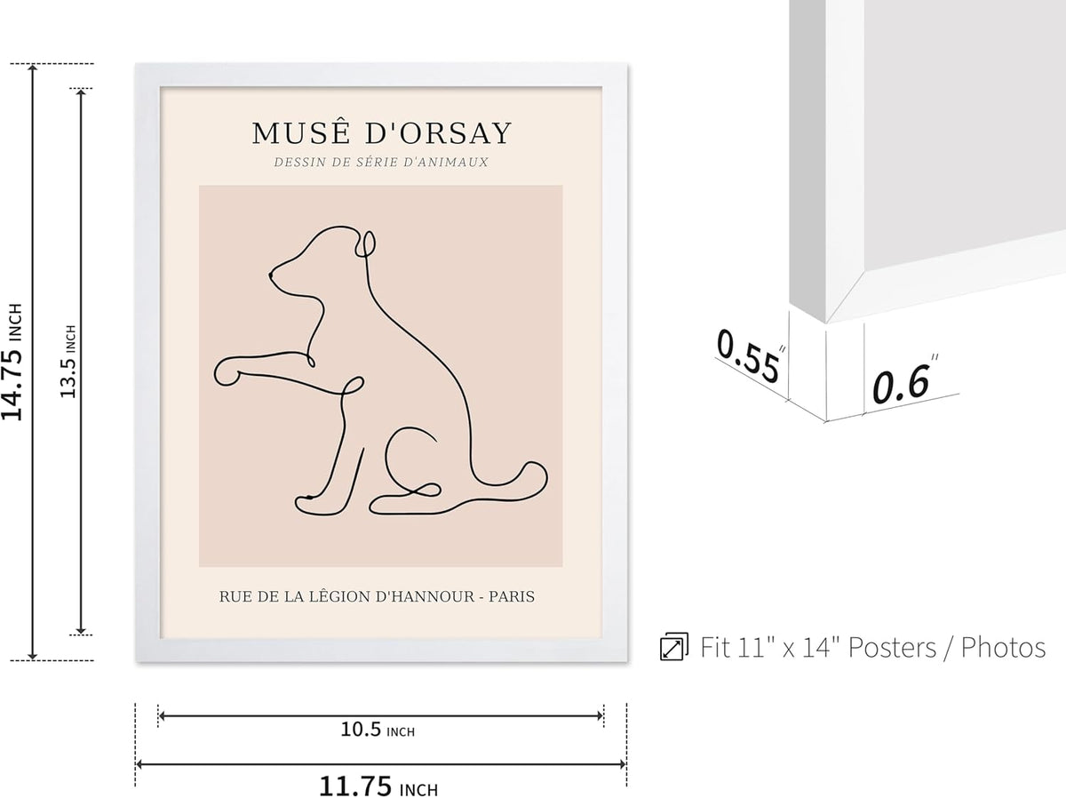 Poster Master Vintage Poster - Retro One Line Dog Drawing Print - Dog Art - Minimal Gift for Men