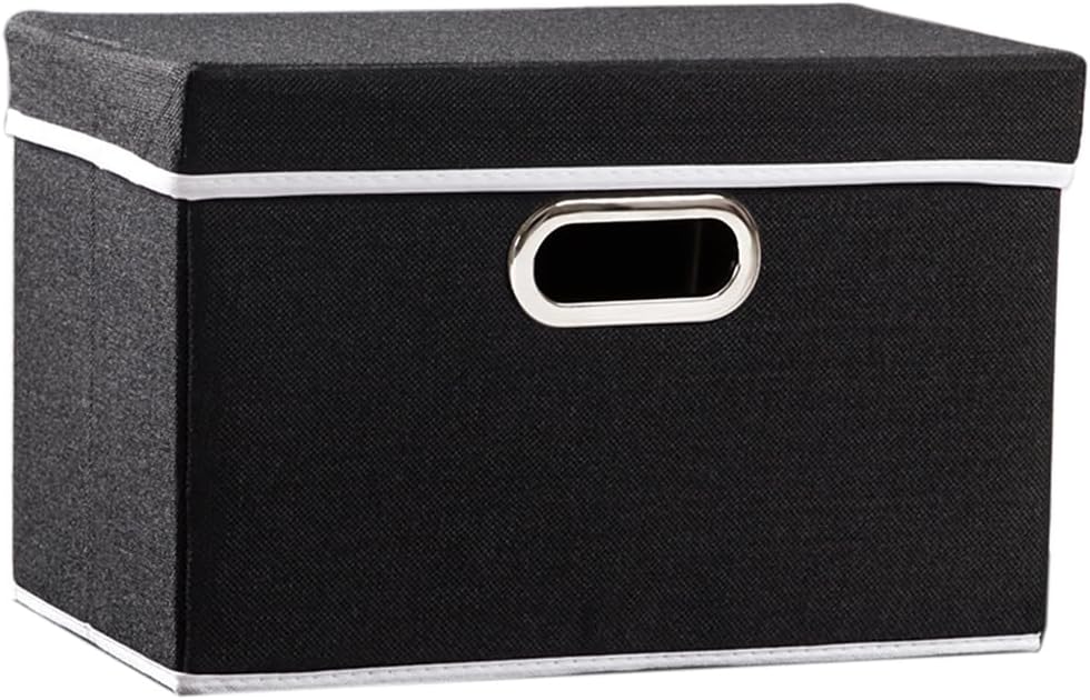 PRANDOM Foldable Storage Box with Lid [1-Pack] Fabric Collapsible Storage Bin Organizer Container
