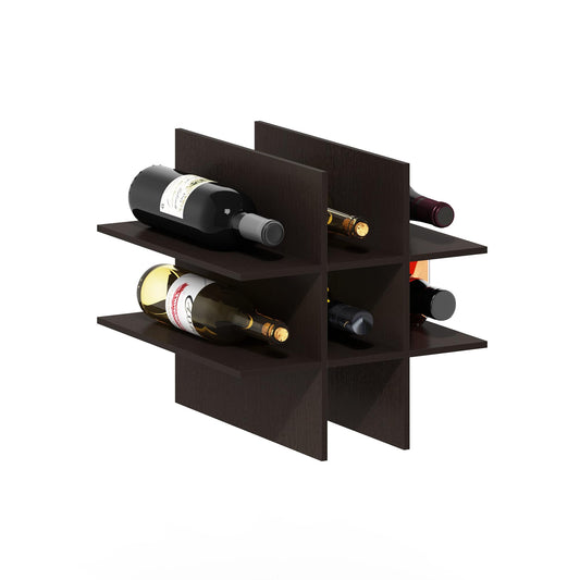 Furinno Cubicle 9-Compartment Cube Insert, Cube Organizer, Black Oak