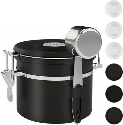 ShanSon Coffee Canister Airtight Coffee Container Stainless Steel Coffee Bean Storage Container