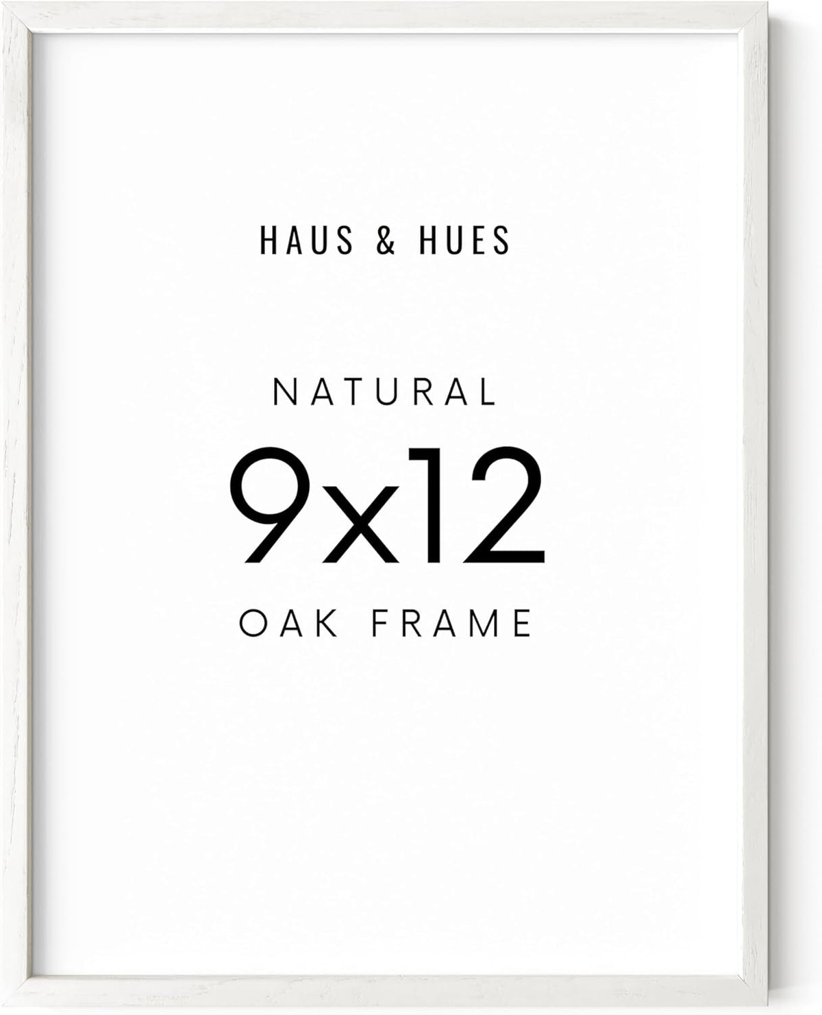 HAUS AND HUES 9x12 Picture Frame - 9 X 12 Frame Wooden Picture Frames for Crafts, 9x12 Frame Wood