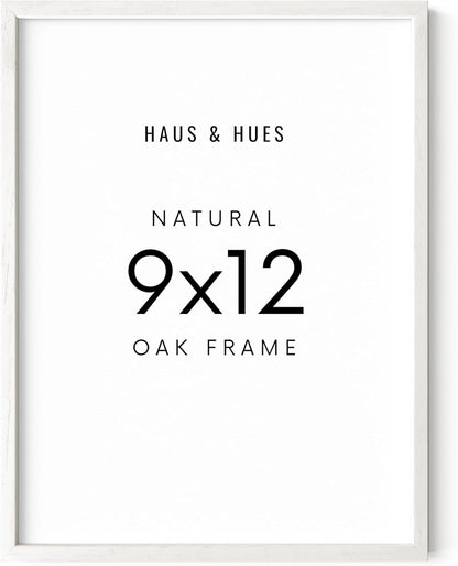 HAUS AND HUES 9x12 Picture Frame - 9 X 12 Frame Wooden Picture Frames for Crafts, 9x12 Frame Wood