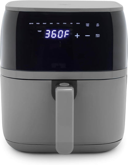 GreenLife Compact Electric Air Fryer Oven, 5.3 QT, PFAS-Free Ceramic Nonstick Drawer, 8 One Touch