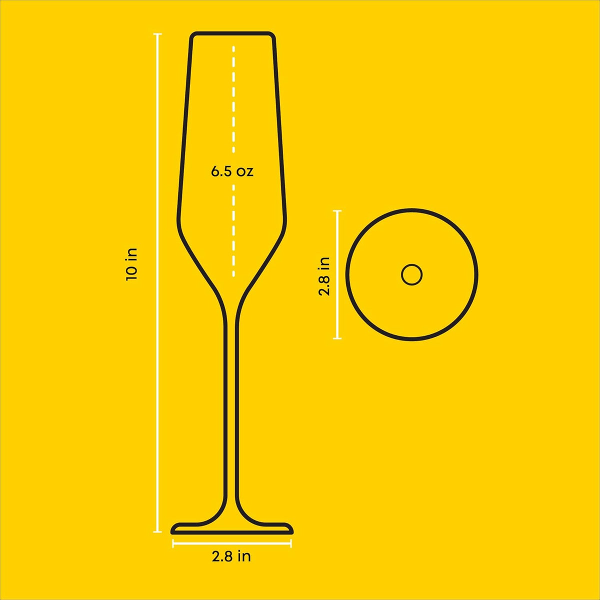 JoyJolt Champagne Glasses Layla Collection, Set of 4 – 6.7 oz Elegant Crystal Stemmed Champagne