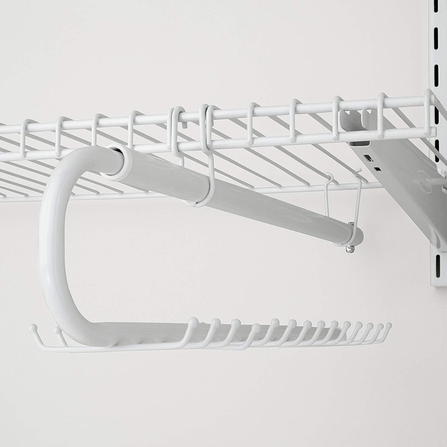 Rubbermaid Configurations Tie & Belt Organizer, White, Accessory Organization System and Storage