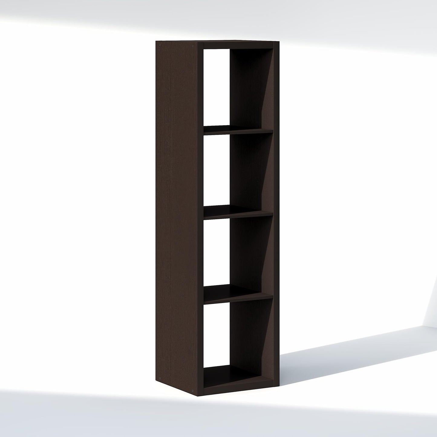 Furinno Cubic Extra Thick 4-Cube Closet Organizers and Storage, Dark Oak