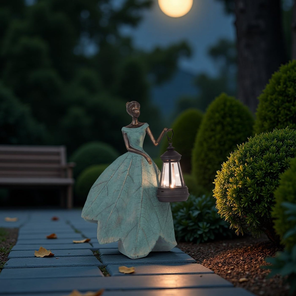 Guichifun Fairy Statues Solar Outdoor Lights - Resin Garden Figurines Decorations for Patio Yard
